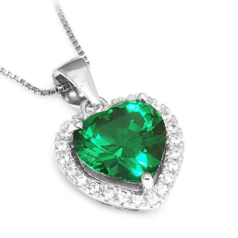 Uncle or Mister Crazy Agree with Pandant 4.5CT Russian Nano Emerald Argint 925 Smarald Verde - Annelise
